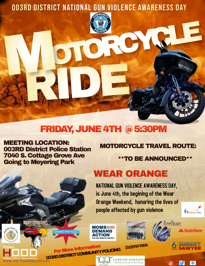 003rd District National Gun Violence Awareness Day - Motorcycle Ride & Resource Fair 04Jun21